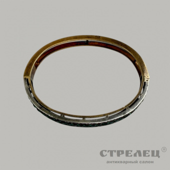 Золотой браслет с изумрудами и бриллиантами. Россия, нач. 20 в.